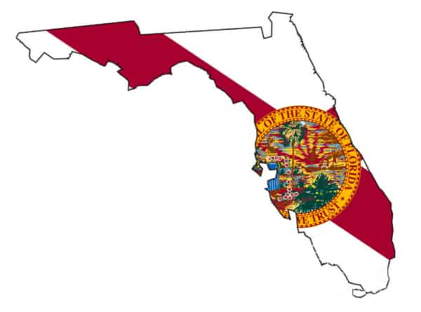 State of Florida with the Florida flag inside