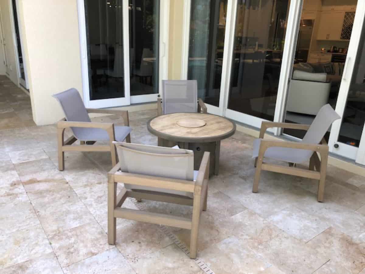 Klaussner lounge chairs and table patio set